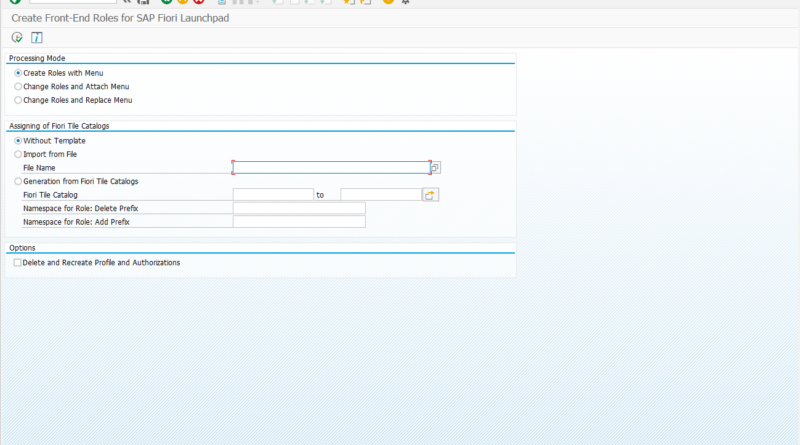 Mass Creation of Fiori Roles